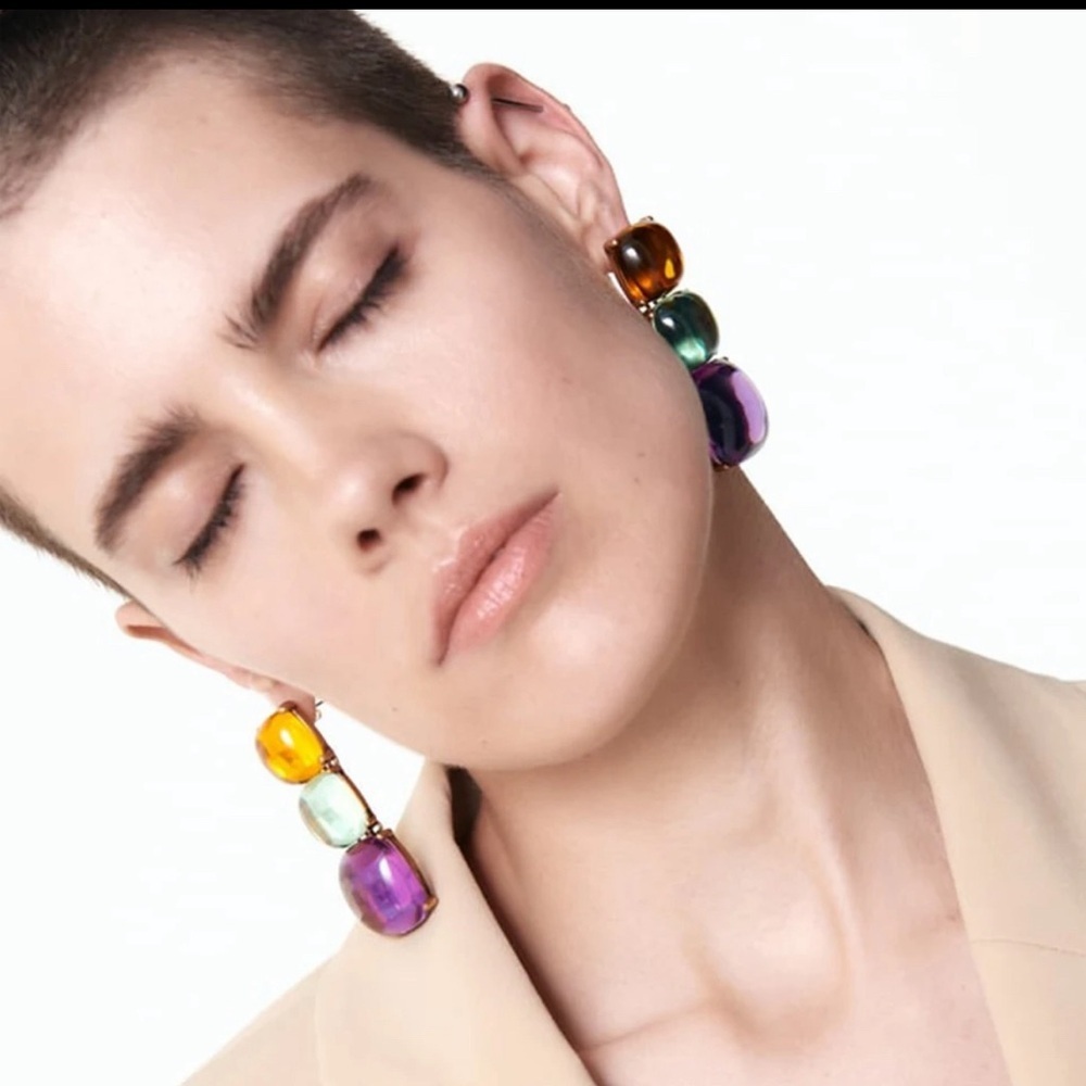 Colorful Resin Drop Earrings